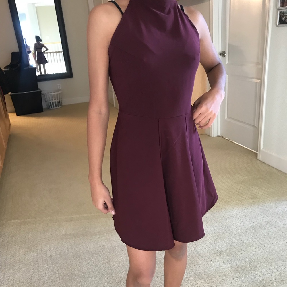 Brandy Melvile Maroon Dress